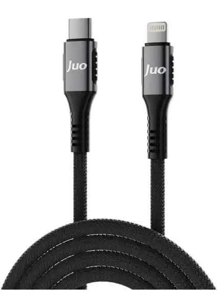 Juo 27W USB Type-C to Lightning örgülü hızlı şarj ve veri kablosu özellikleri ve kullanım avantajları