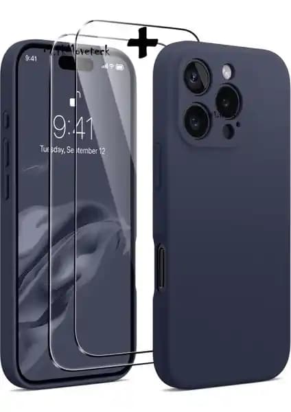 M.TK Moveteck iPhone 16 Pro Max Kılıf ve Ekran Koruyucu Seti Günlük Koruma ve Şıklık Sağlar