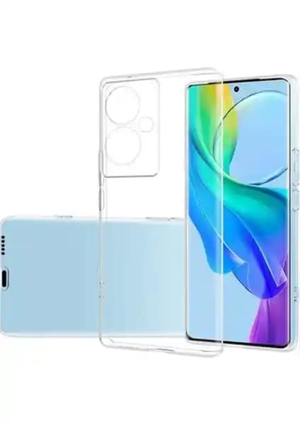 Nettech Vivo V29 Lite Uyumlu Şeffaf Silikon Kamera Korumalı Kılıf