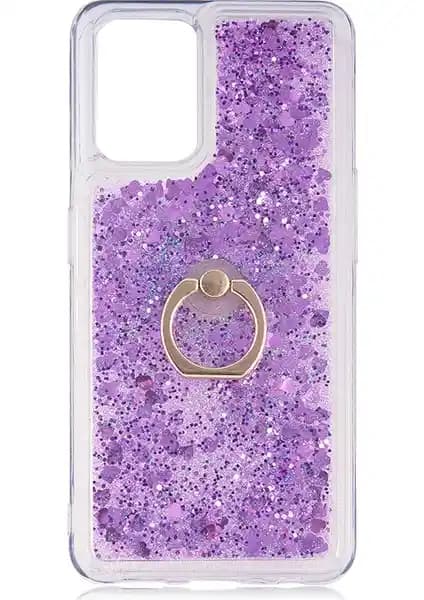 Oppo A74 için Şık ve Dayanıklı Sıvılı Simli Kılıf ile Koruma ve Estetik Birlikte