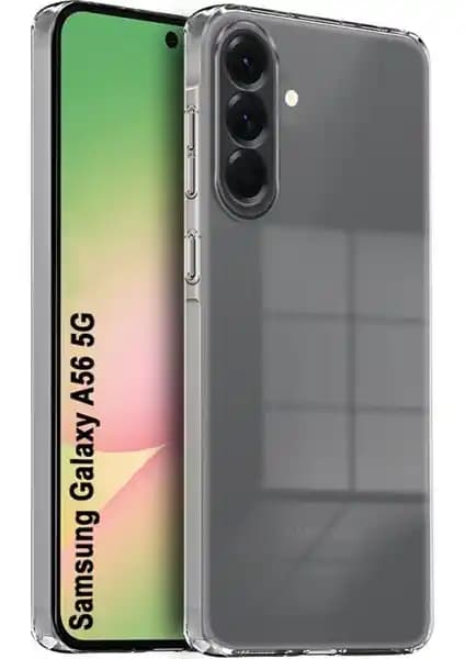 Samsung Galaxy A56 5G için Şeffaf Silikon Kılıf Kamera Koruma Özelliğiyle Güvenli Koruma