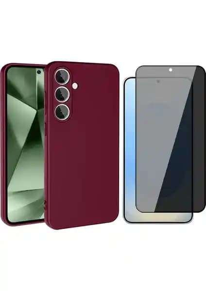 Samsung Galaxy S25 için dayanıklı ve şık kılıf ile ekran koruyucu seti