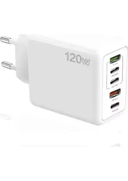 Schitec SR104 120W Çoklu Çıkışlı Hızlı Şarj Cihazı Ev ve Seyahat Kullanımı İçin Uygun
