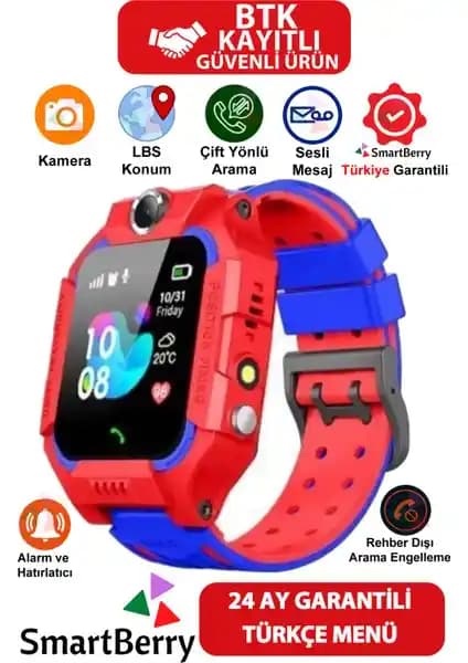 SmartBerry Z2 Akıllı Çocuk Takip Saati Güvenli ve Kullanıcı Dostu Tasarımıyla Öne Çıkıyor