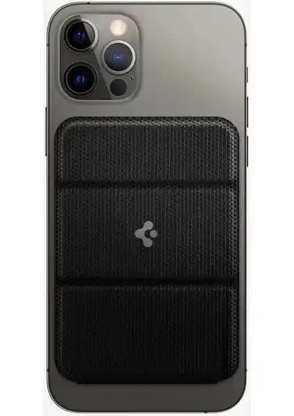 Spigen MagFit iPhone için MagSafe uyumlu kartlı manyetik cüzdan şık ve dayanıklı tasarım