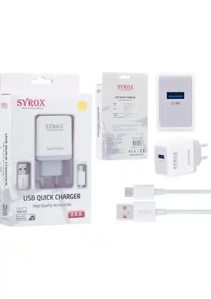 Syrox 2.4A Note 4/5 Hızlı Şarj Cihazı: Yüksek Performanslı ve Taşınabilir Şarj Çözümü