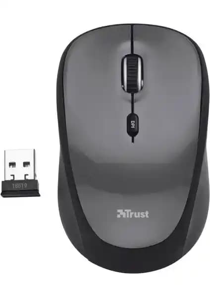 Trust 24549 Sessiz Kablosuz Mouse Gri: Ergonomik ve Şık Ofis ve Ev Kullanımı İçin