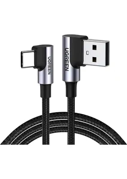 Ugreen USB-C to USB-A 3A QC 90 Derece Hızlı Şarj ve Veri Aktarım Kablosu Özellikleri