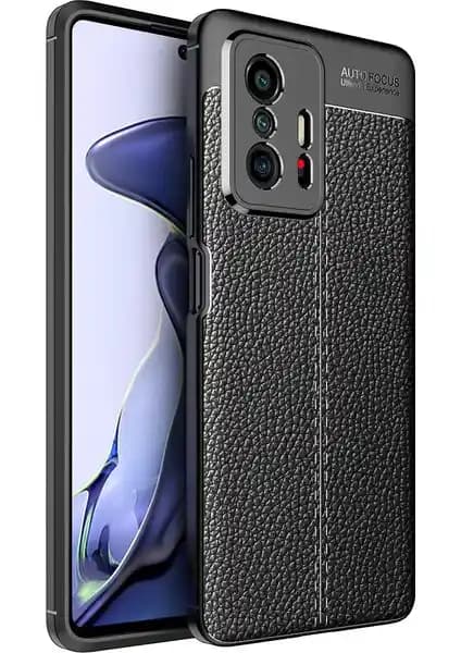 Xiaomi Mi 11T İçin Deri Desenli Lux Silikon Kılıf Şıklık ve Koruma Sağlar