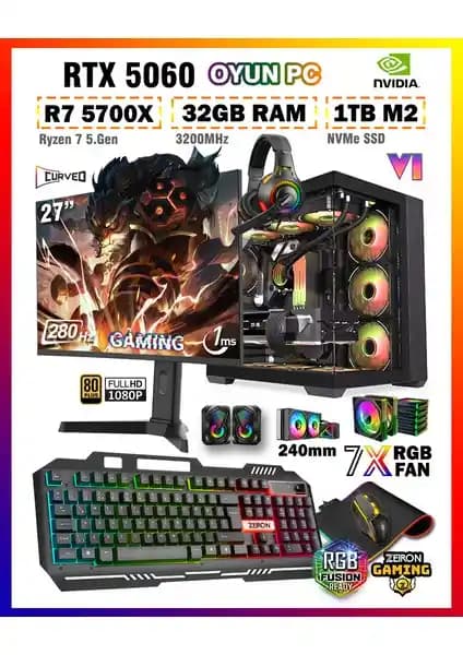 Zeiron Warrior Eagle X55: Güçlü Donanımıyla Üst Düzey Oyun Deneyimi Sunan Bilgisayar