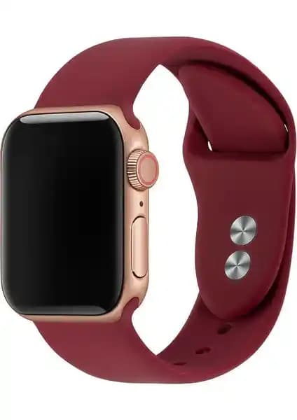 Apple Watch 2-7 için 44 mm silikon kayış, şık ve dayanıklı saat aksesuarı