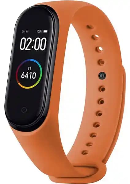 Furenfa Xiaomi Mi Band 3 ve 4 Uyumlu Silikon Turuncu Kordon Kayış - Dayanıklı ve Şık Tasarım