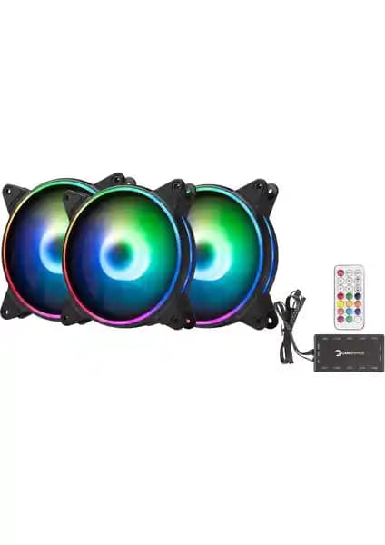 Gamepower Air Turbine ARGB/RGB 3'lü 120 mm Fan Seti: Güç ve Estetiğin Birleşimi