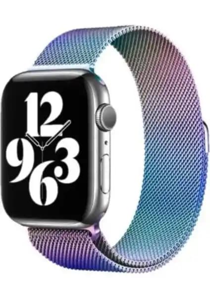 Mobilite Milano Loop Çelik Manyetik Kordon Apple Watch Serileri İçin Uygun
