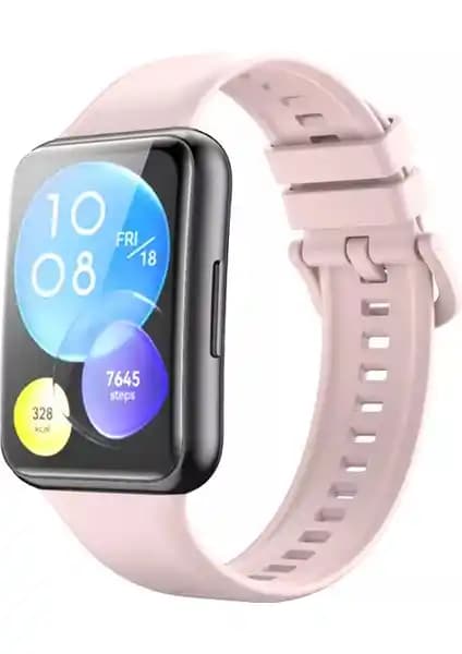 Nezih Case Huawei Watch Fit 2 Uyumlu Silikon Kordon Pudra Renk Seçenekleri ve Kullanım İncelemesi