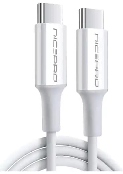 NPO CTC12 60W 1.2m Type-C to Type-C Kablosu Hızlı Şarj ve Veri Aktarımı İçin Uygun