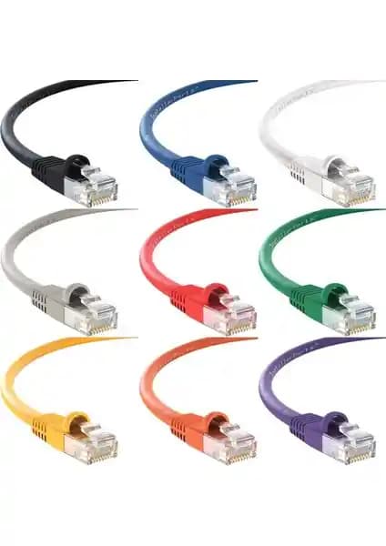 S-Link Siyah Cat6 30 Cm RJ45 LAN Kablosu Yüksek Hızlı Veri Aktarımı İçin Uygun