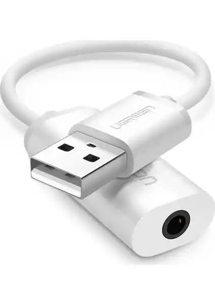 Ugreen USB Harici Ses Kartı 3.5mm Aux Girişli Portatif ve Yüksek Kaliteli Ses Çözümü