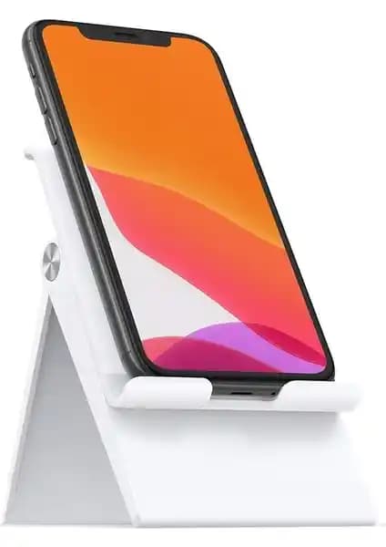 Ugreen Yükseklik Ayarlı Telefon Tutucu Standı Beyaz Modern Masaüstü Aksesuarı