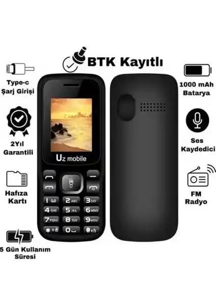 Uz Mobile Yerli Tuşlu Cep Telefonu: Dayanıklı ve Kullanımı Kolay Mobil İletişim Cihazı