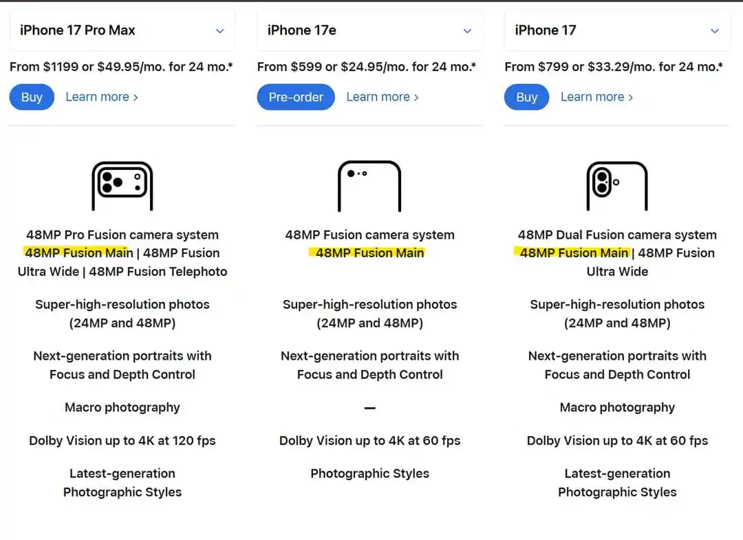 iPhone 17 Serisi Kamera Özellikleri ve Modeller Arasındaki Teknik Farklar