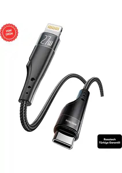 Rosstech 27W USB-C to Lightning ve 20W LED Işıklı Hızlı Şarj Kablosu Karşılaştırması