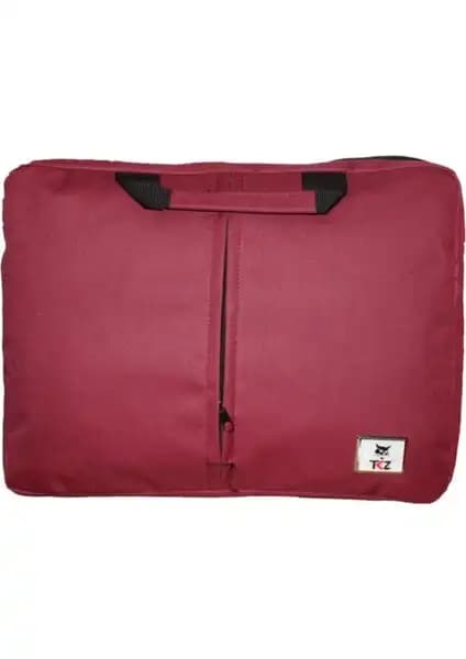 15.6 İnç Laptoplar İçin Şık ve Dayanıklı Bordo Askılı Notebook Çantası