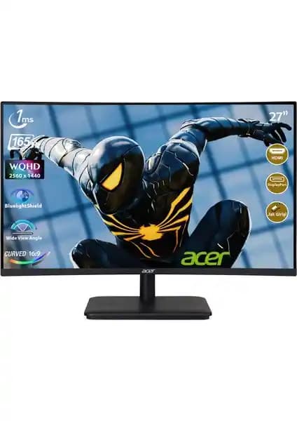 Acer ED270UP 27 inç Kavisli Monitör 165Hz 1ms ve 2K Çözünürlük ile Çok Yönlü Kullanım