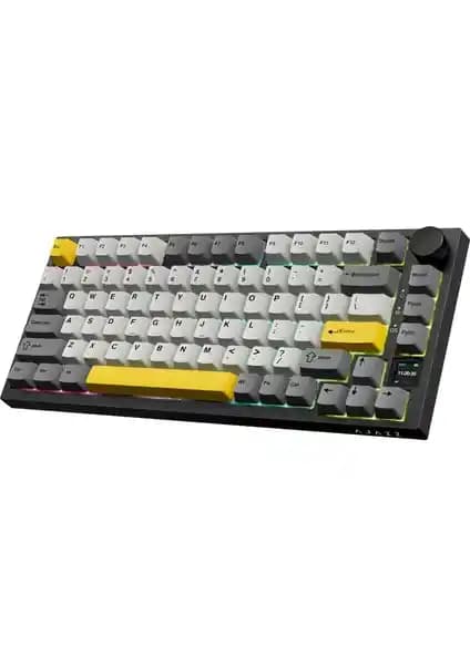 Ajazz AK820 Pro 75% Mekanik Klavye: Çoklu Bağlantı, TFT Ekran ve RGB Aydınlatma Özellikleri