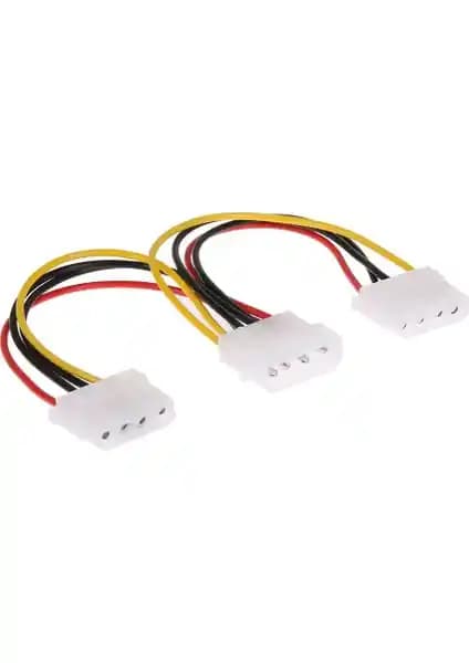 Alfais 4425 4 Pin Molex Power Çoklayıcı Güç Dağıtım Çözümü 20 cm Kablo Uzunluğu