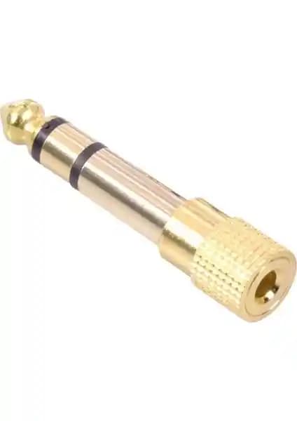 Alfais 4458 6.3 mm Erkek to 3.5 mm Dişi Jack Adaptörü ile Ses Bağlantılarınızı Güçlendirin