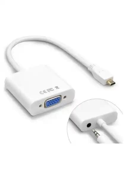 Alfais 4549 Micro HDMI'den VGA'ya Adaptör ile Yüksek Kaliteli Bağlantı Çözümü