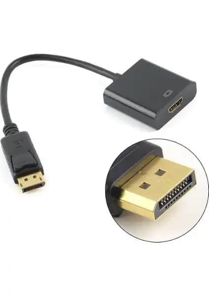 Alfais 4556 DisplayPort'dan HDMI'ye Adaptör Kablosu Yüksek Çözünürlük ve Güvenilir Bağlantı