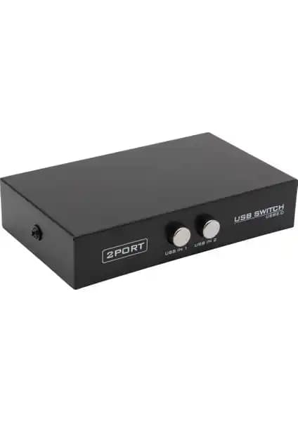 Alfais 5020 2 Port USB Yazıcı Çoklayıcı Switch Splitter Hub İşlevsel ve Kullanıcı Dostu Tasarım