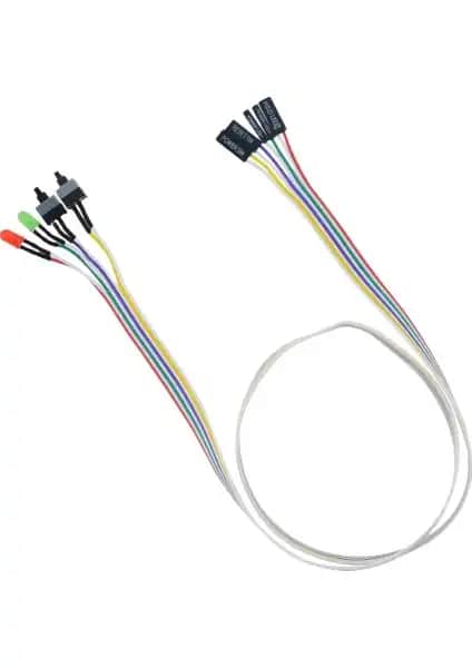 Alfais 5064 Anakart LED Işıklı Power ve Reset Butonu Kablo Seti Detaylı İnceleme