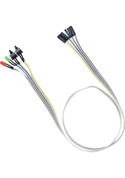 Alfais 5064 Anakart LED Işıklı Power ve Reset Butonu Kablo Seti Detaylı İnceleme