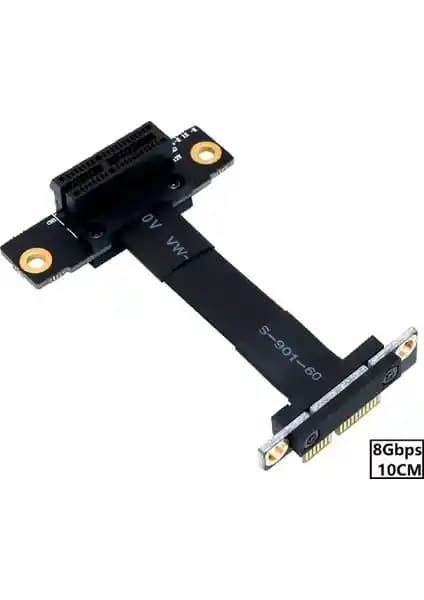Alfais 5086 PCIe 1x Riser Yükseltici Kablosu 10cm yüksek performanslı dayanıklı bağlantı
