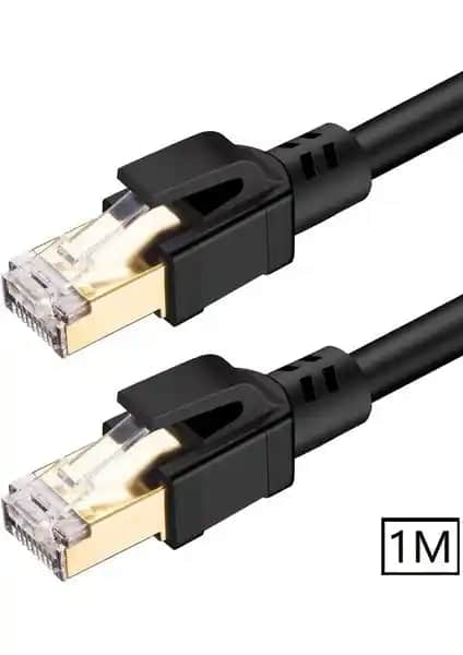 Alfais 5214 Cat8 Ethernet Kablosu 1 Metre Yüksek Hızlı Veri Transferi Güvenilir Bağlantı