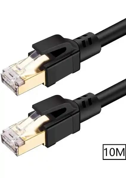 Alfais 5217 Cat8 Ethernet Kablosu 10 Metre 40 Gbps Yüksek Performanslı Ağ Çözümü
