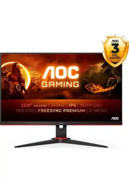 AOC 24G2ZE 23.8 İnç Oyun Monitörü Yüksek Performans ve Gelişmiş Görüntü Kalitesi