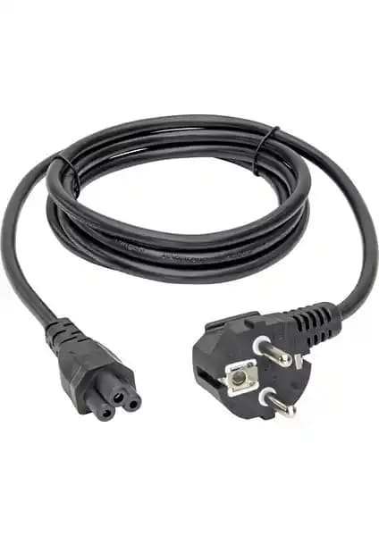 Aogo 3 Metre Notebook Güç Kablosu Güvenilir ve Dayanıklı Elektronik Enerji Kaynağı