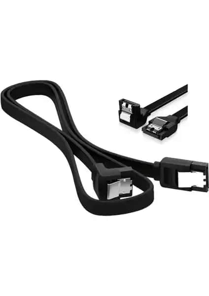 Aogo 90 Derece Sata 3.0 Kilitli HDD SSD Data Bağlantı Kablo 6.0 Gbps
