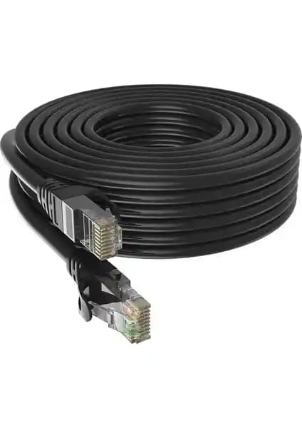 Apronx Cat6 Dış Mekan Zırhlı 20 Metre Siyah Ethernet Kablo Performans ve Dayanıklılık