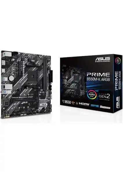 ASUS Prime B550M-K ARGB Anakart: Yüksek Performans ve Estetik Özellikler