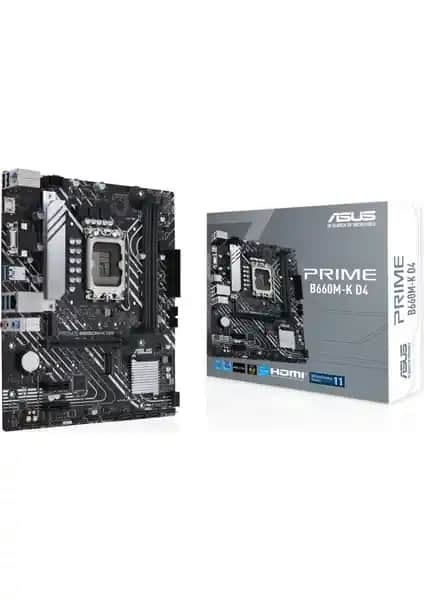 Asus Prime B660M-K D4 Anakart: Yüksek Performans ve Güvenilirlik İçin Modern Çözüm