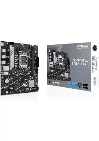 ASUS Prime B760M-R D4 DDR4 5333MHz (OC) RGB M.2 Anakart: Yüksek Performans ve Estetik Özellikler