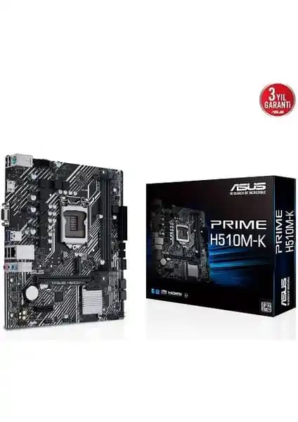 Asus PRIME H510M-K Anakartı: Güncel Teknolojilere Uyumlu, Dayanıklı ve Güçlü Temel Anakart