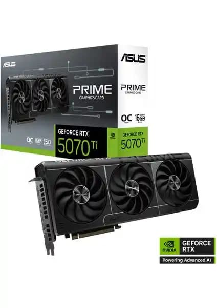 ASUS PRIME RTX 5070 Ti Ekran Kartı: Yüksek Performans ve Gelişmiş Teknolojilerle Donatılmış