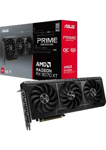 ASUS PRIME RX 9070 XT Ekran Kartı: Yüksek Performans ve Güçlü Tasarım Özellikleri