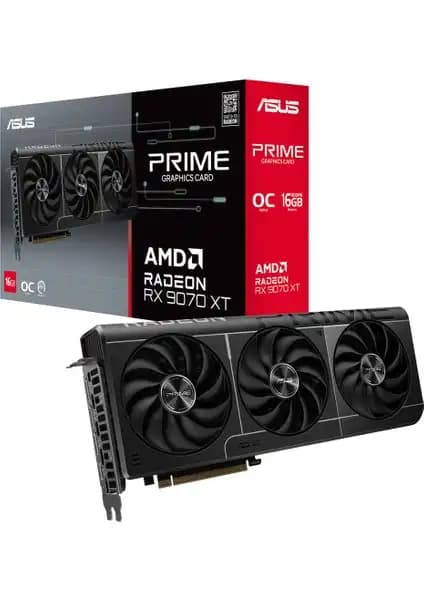 ASUS PRIME RX 9070 XT Ekran Kartı: Yüksek Performans ve Güçlü Tasarım Özellikleri